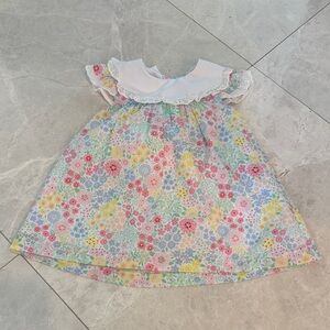 The Beaufort Bonnet Company Pastel Floral Dress with White Collar